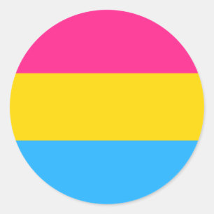 Pansexuelle Pride-Flagge Runder Aufkleber