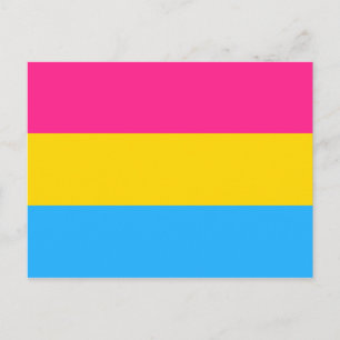 Pansexuellen-Stolzflagge LGBTQ Postkarte