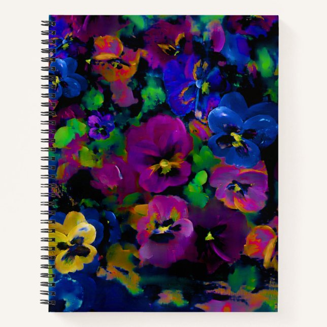 "Pansies" [abstract 2] Notizbuch (Vorderseite)