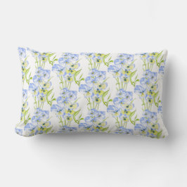 Pansies bleues Icy sur un Coussin Lumbar