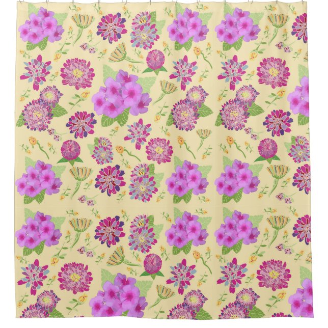Pansies Floral Bouquet Douche rideau (Devant)