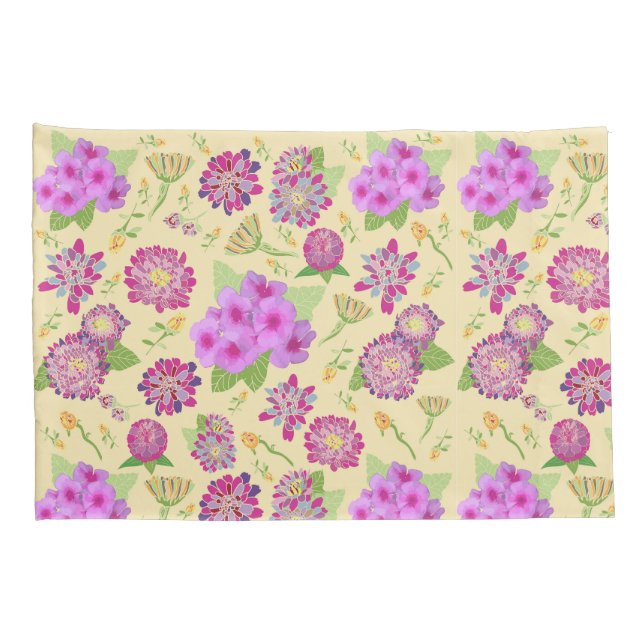 Pansies Floral Design paire de taies d'oreiller st (Dos-Droit)