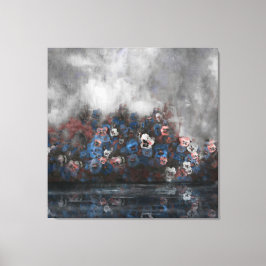 "Pansies In The Mist" 40" x 40" Leinwanddruck