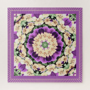 Pansies Mandala: Antique Purple