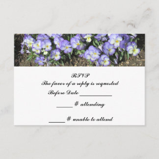 Pansies Mariage RSVP Réponse