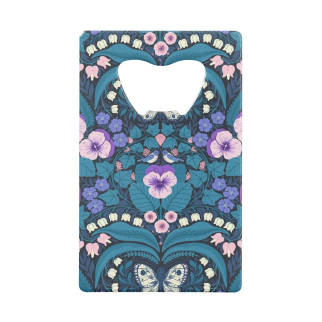 Pansies, oiseaux et papillons (Devant)