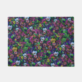 Pansies [pink] outdoor rug fußmatte