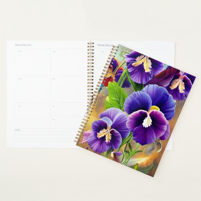 Pansies violettes -AI ART (Devant avec enveloppe)