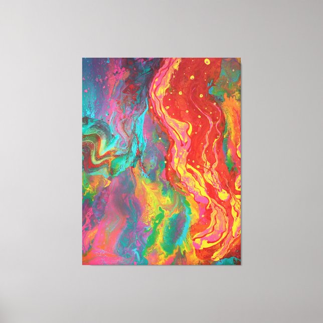 "Panspermia", abstract, psychedelic, expressionism Leinwanddruck (Vorderseite)
