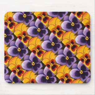 "Pansy #1" gepolstertes Muster florales Mousepad