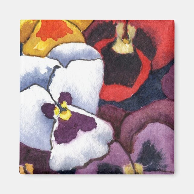 "Pansy #2" Floral Magnet (Vorne)