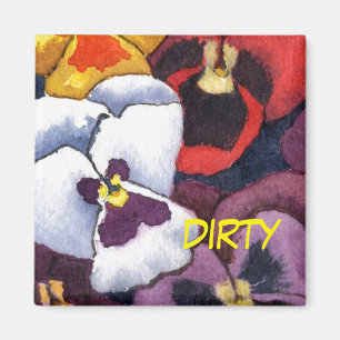 "Pansy #2" Geschirrspüler Status Magnet