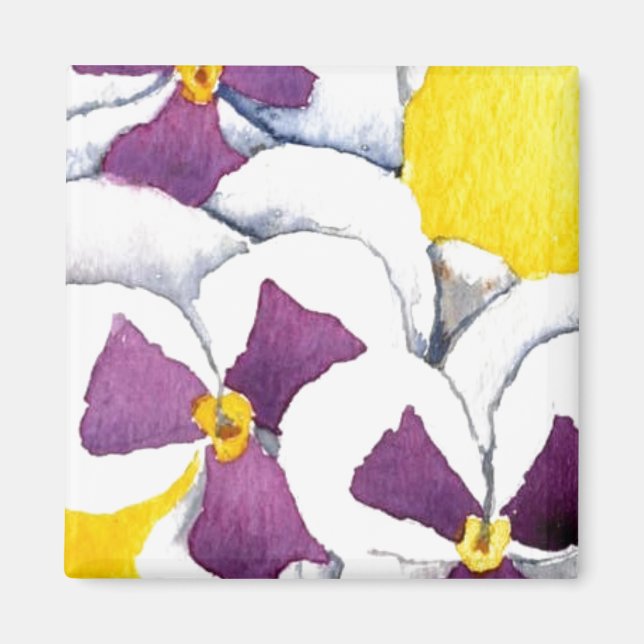 "Pansy #4" Blumenmagnet Magnet (Vorne)
