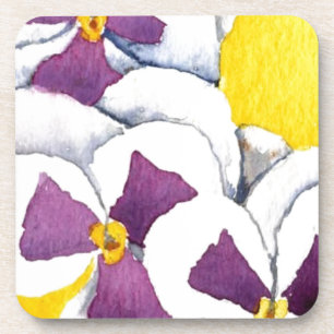 "Pansy #4" Set "Floral Untersetzer" Getränkeuntersetzer