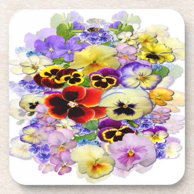 Pansy Arrangement ~ Untersetzer (Vorderseite)