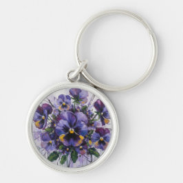 Pansy Bloom - Floral Charm Schlüsselanhänger