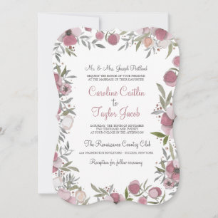Pansy Blossoms Hochzeitseinladung Einladung