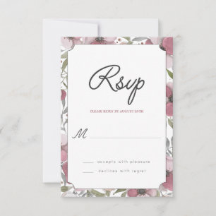 Pansy Blossoms RSVP-Karte RSVP Karte
