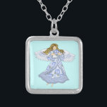 Pansy Blume Christlich Engel Versilberte Kette<br><div class="desc">Pansy Angel Necklace, Angel T - Shirt und Angel Geschenke von ArtMuvz Illustration. Der romantische Pansy Angel T - Shirt für Mama, Vater, Kinder, Baby. Hübsche Pansy Engel Geburtstag und Weihnachtsgeschenke, Tote Tasche, Tasse, Hut. Engel-Geschenke sind eine nachdenkliche und sinnvolle Art, jemandem zu zeigen, den Sie interessieren. Egal, ob Sie...</div>