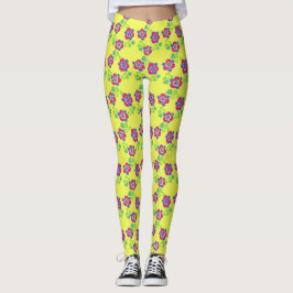 Pansy Blume Hübsch Blumendruck Leggings