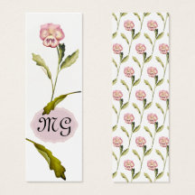 Pansy Blume mit Initialen