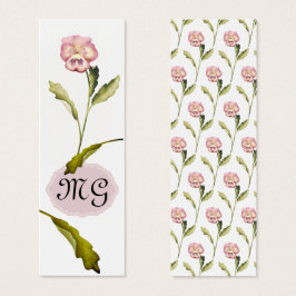 Pansy Blume mit Initialen