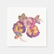 Pansy Blume Paper Napkins
