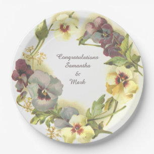 Pansy Blume personalisiert Pappteller