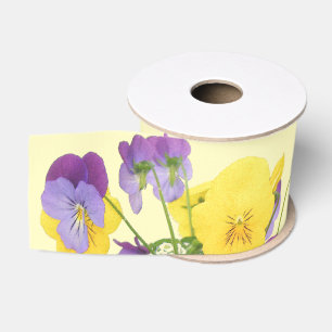 Pansy-Blumeblumengrosgrain-Band Ripsband
