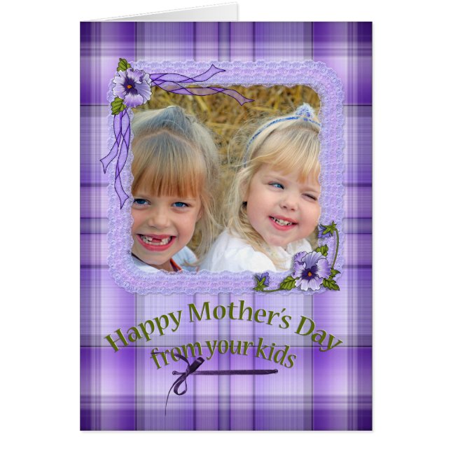Pansy Carte photo pour maman (Devant)