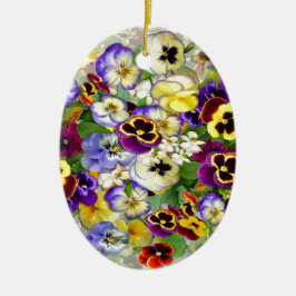Pansy Cascade Keramik Ornament