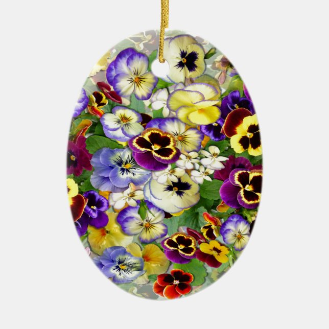 Pansy Cascade Keramik Ornament (Vorne)