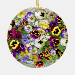 Pansy Cascade Keramikornament