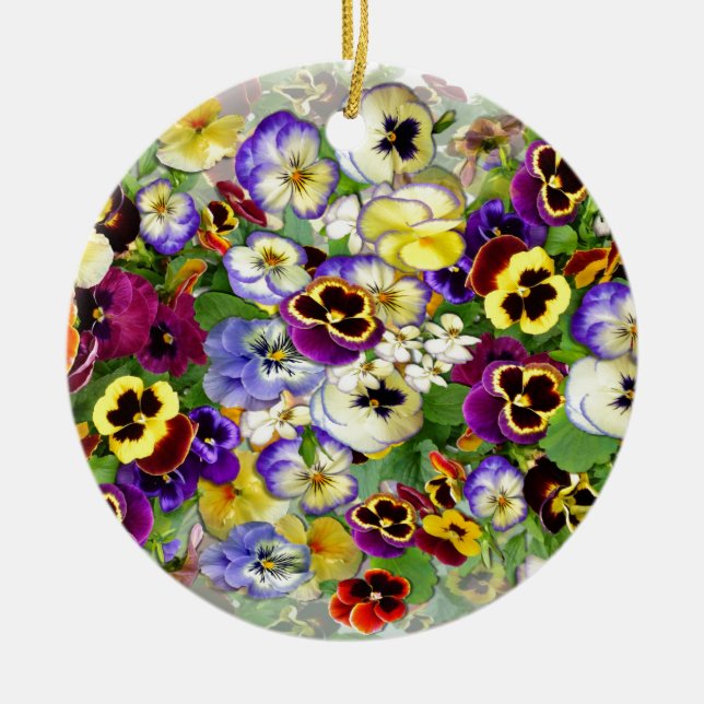 Pansy Cascade Keramikornament (Vorne)