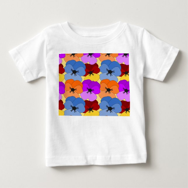 Pansy Collage Baby T-shirt (Vorderseite)