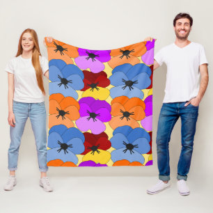 Pansy Collage Fleecedecke