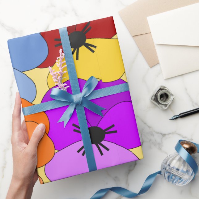 Pansy Collage Geschenkpapier (Schenken)