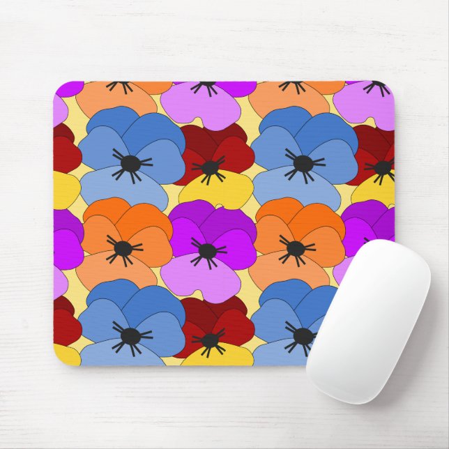 Pansy Collage  Mousepad (Mit Mouse)