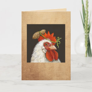 Pansy das Huhn mit Erdnusskarte Karte