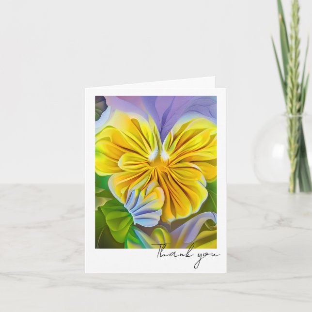 Pansy Dream Folded Carte de remerciements (Devant)