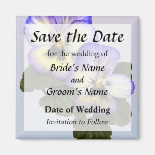Pansy Duo Save the Date Magnet