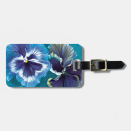 Pansy floral fine art botanic namens Gepäckanhänge Gepäckanhänger