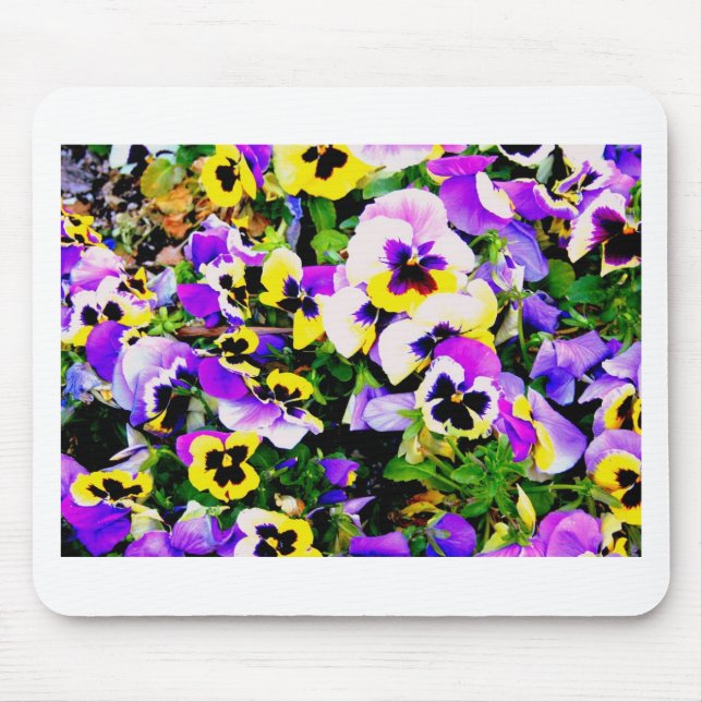 pansy flowers mousepad (Vorne)