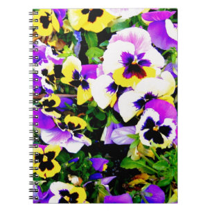 pansy flowers notizblock