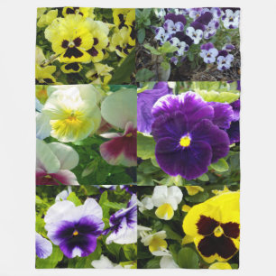 Pansy Foto Collage: Kaleidoskop der blühenden Schö Fleecedecke