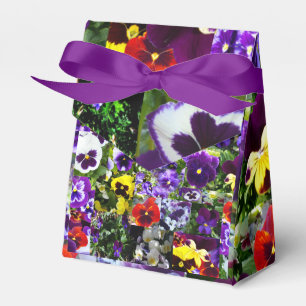 Pansy Foto Collage: Kaleidoskop der blühenden Schö Geschenkschachtel