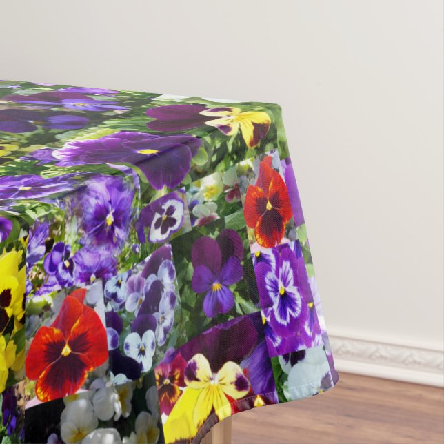 Pansy Foto Collage: Kaleidoskop der blühenden Schö Tischdecke (Beispiel)
