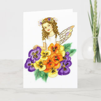 Pansy Garden Fairy JL Biel Feiertagskarte