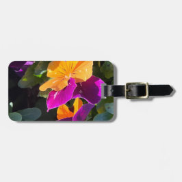 Pansy-Gepäckmarke - Orange und Lila Gepäckanhänger
