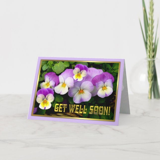Pansy ~ Get Well Card Karte (Vorderseite)